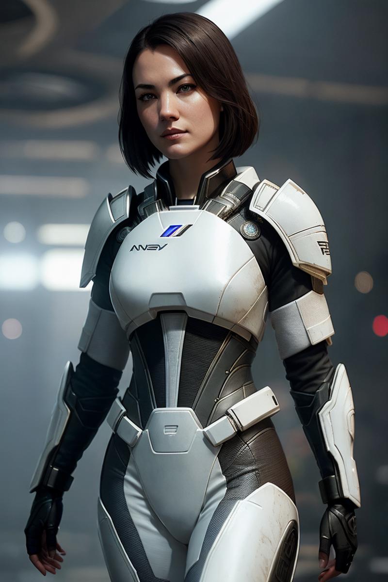 00248-990603723-stablydiffusedsMagnum_v10-photo of (yv0nn3_0.99), a woman as Mass Effect's Miranda Lawson, (Mass Effect style), (wearing futuristic white armor), (black h.png